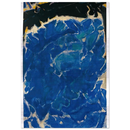 Deep Blue and Black - Sam Francis Brushed Aluminum Print - 70x100 cm / 28x40 inches | Sam Francis Aluminum Print | Sam Francis Prints