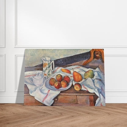 Still Life with Sugar - Paul Cézanne Brushed Aluminum Print - 70x100 cm / 28x40 inches | Paul Cézanne Aluminum Print | Paul Cézanne Prints