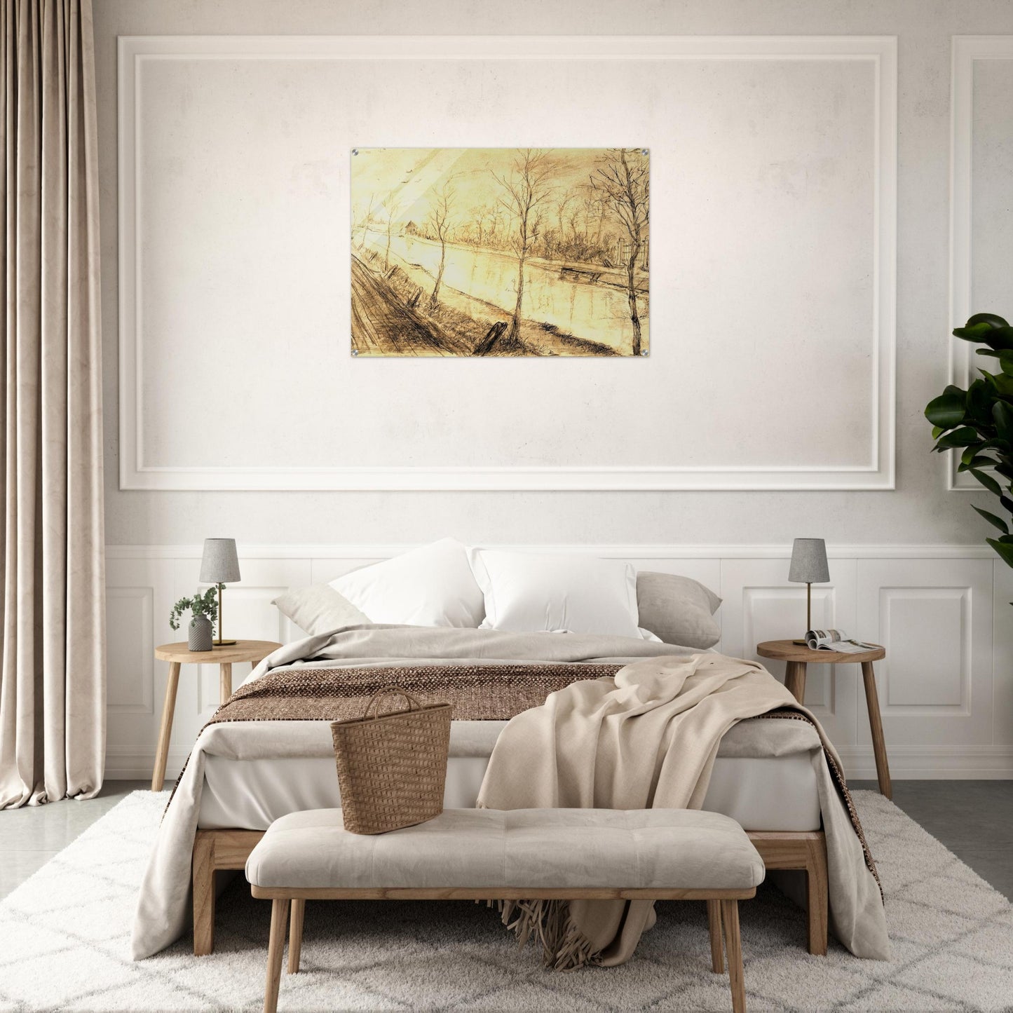 Canal - Vincent van Gogh Acrylic Print - 70x100 cm / 28x40″ inches