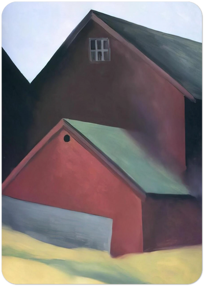 Ends Of Barns By Georgia O'Keeffe Pack of 10 Post Cards | Georgia O'Keeffe Post Cards | A6 (10.5 x 14.8 cm) - 4.1 x 5.8 inches