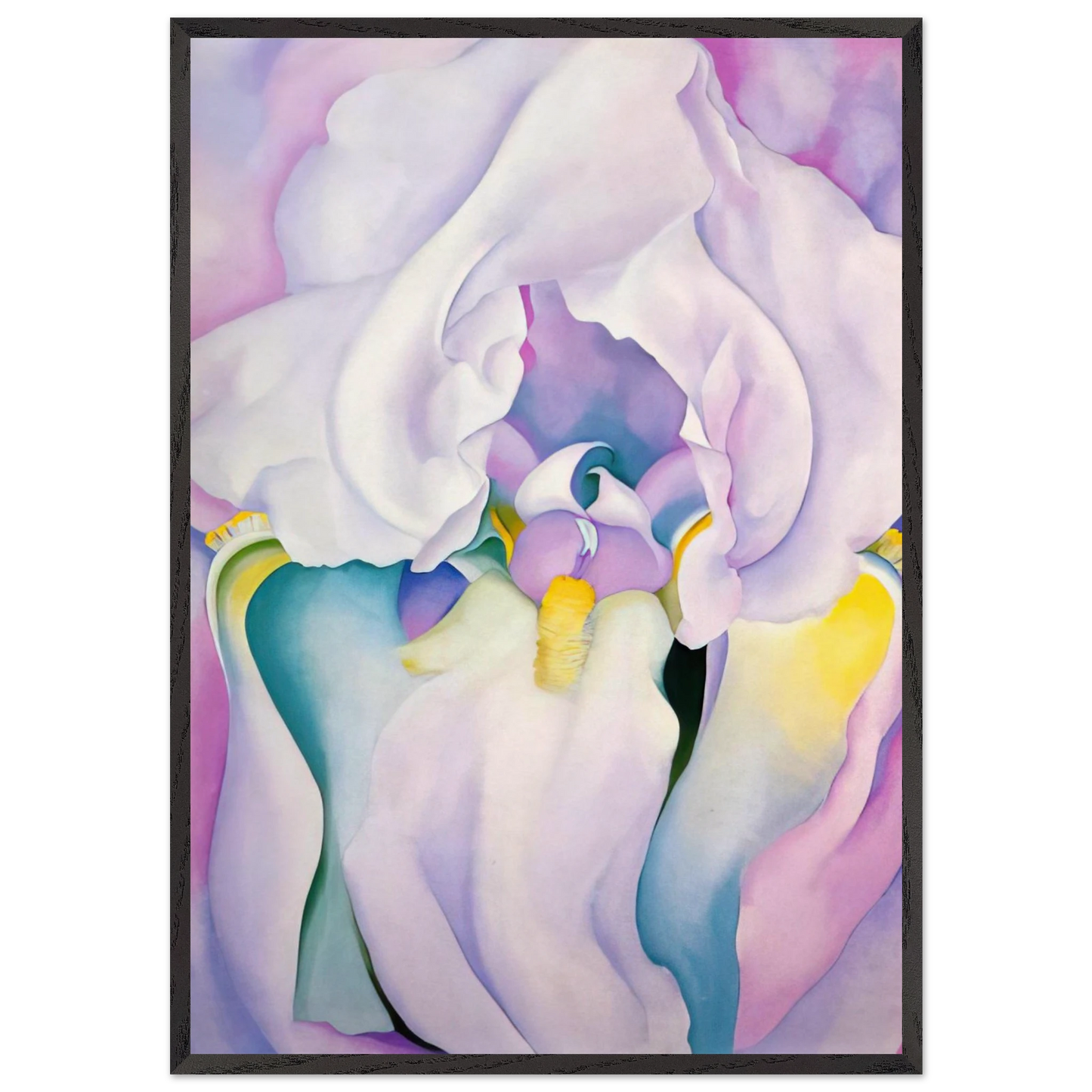 Light of Iris - Georgia OKeeffe 70x100 cm / 28x40 inches Framed Art Print – Black Wooden Frame