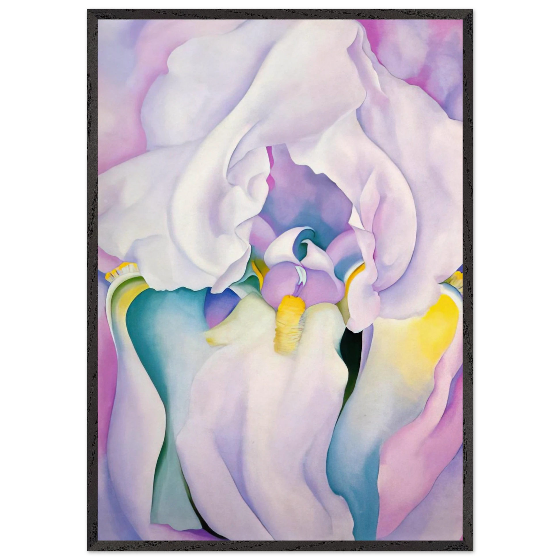 Light of Iris - Georgia OKeeffe 70x100 cm / 28x40 inches Framed Art Print – Black Wooden Frame