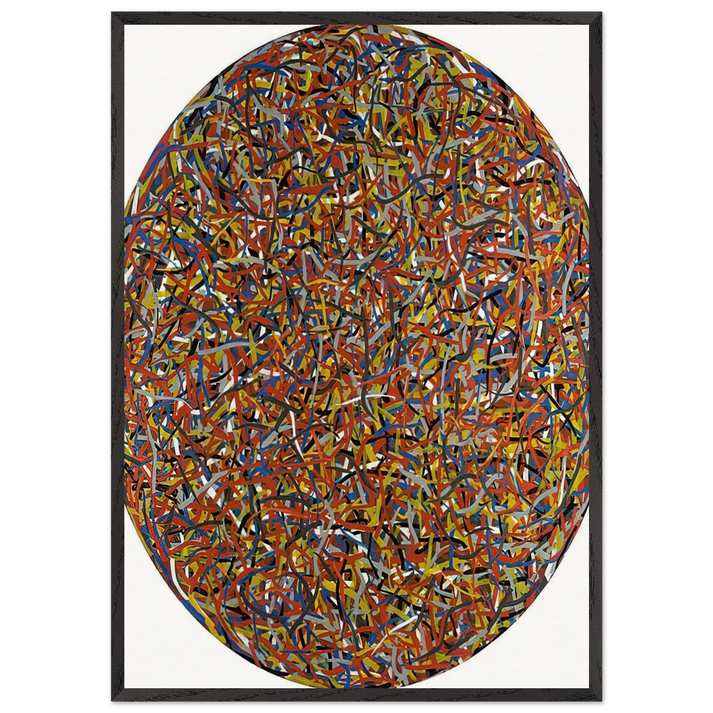 Lines in All Directions - Sol LeWitt 70x100 cm / 28x40 inches Framed Art Print – Black Wooden Frame