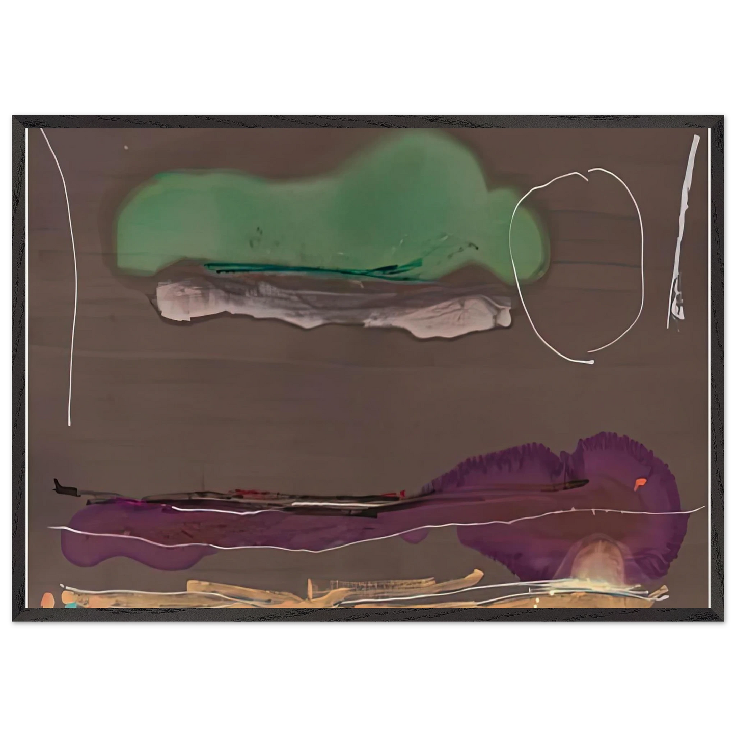 Madrid 1984- - Helen Frankenthaler Framed Art Print – Black Wooden Frame - Default Title - -Framed Art Print