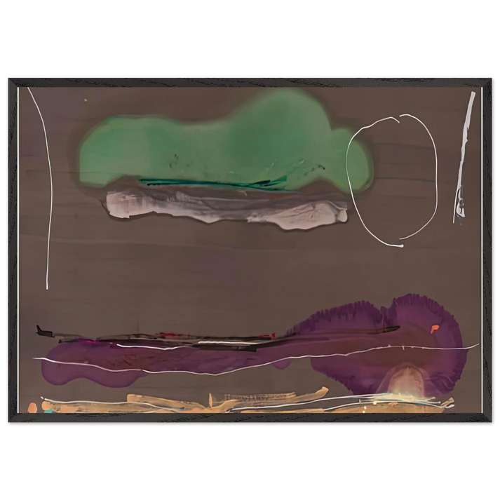 Madrid 1984- - Helen Frankenthaler 70x100 cm / 28x40 inches Framed Art Print – Black Wooden Frame