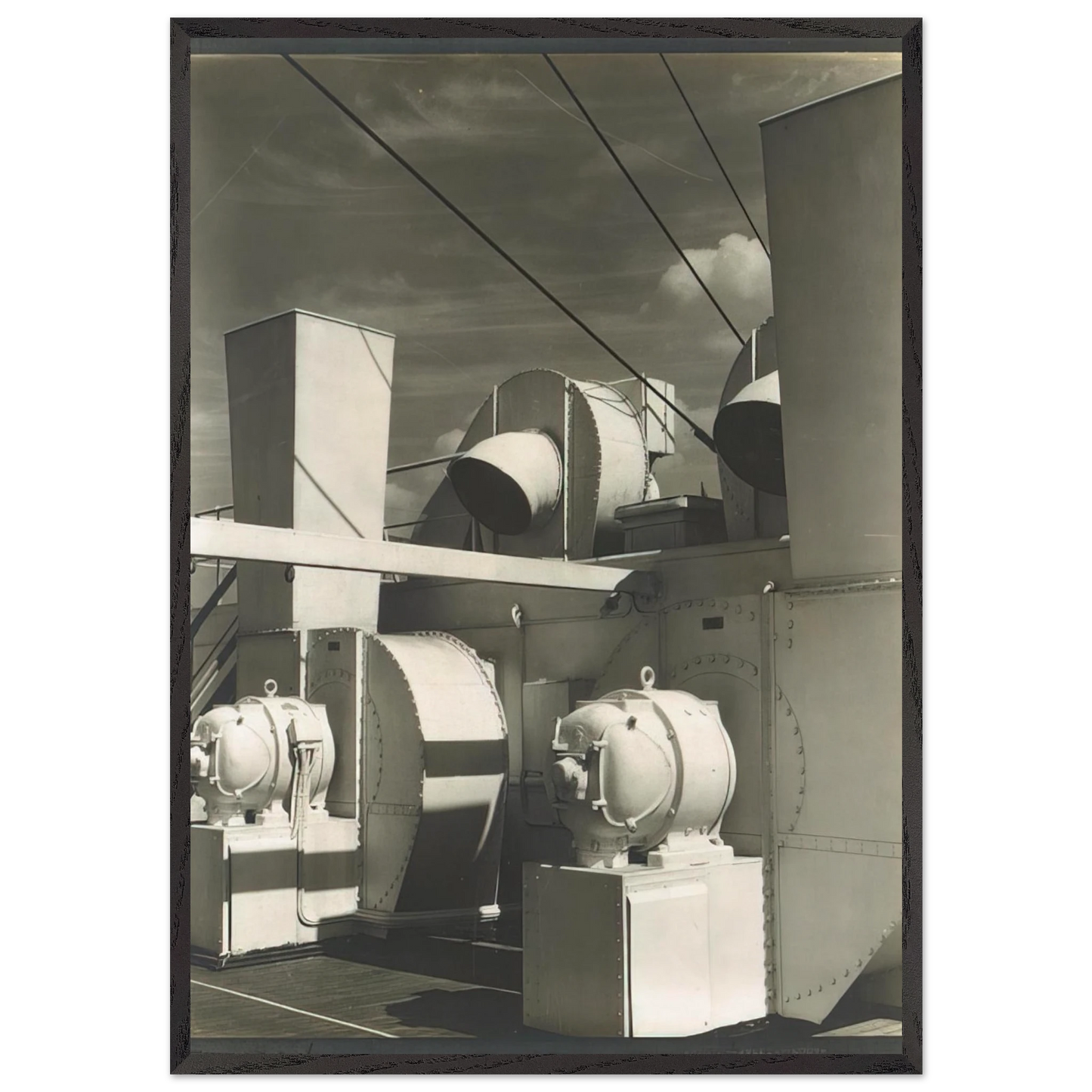 Upper Deck - 1928 - Charles Sheeler Framed Art Print – Black Wooden Frame - Default Title - -Framed Art Print