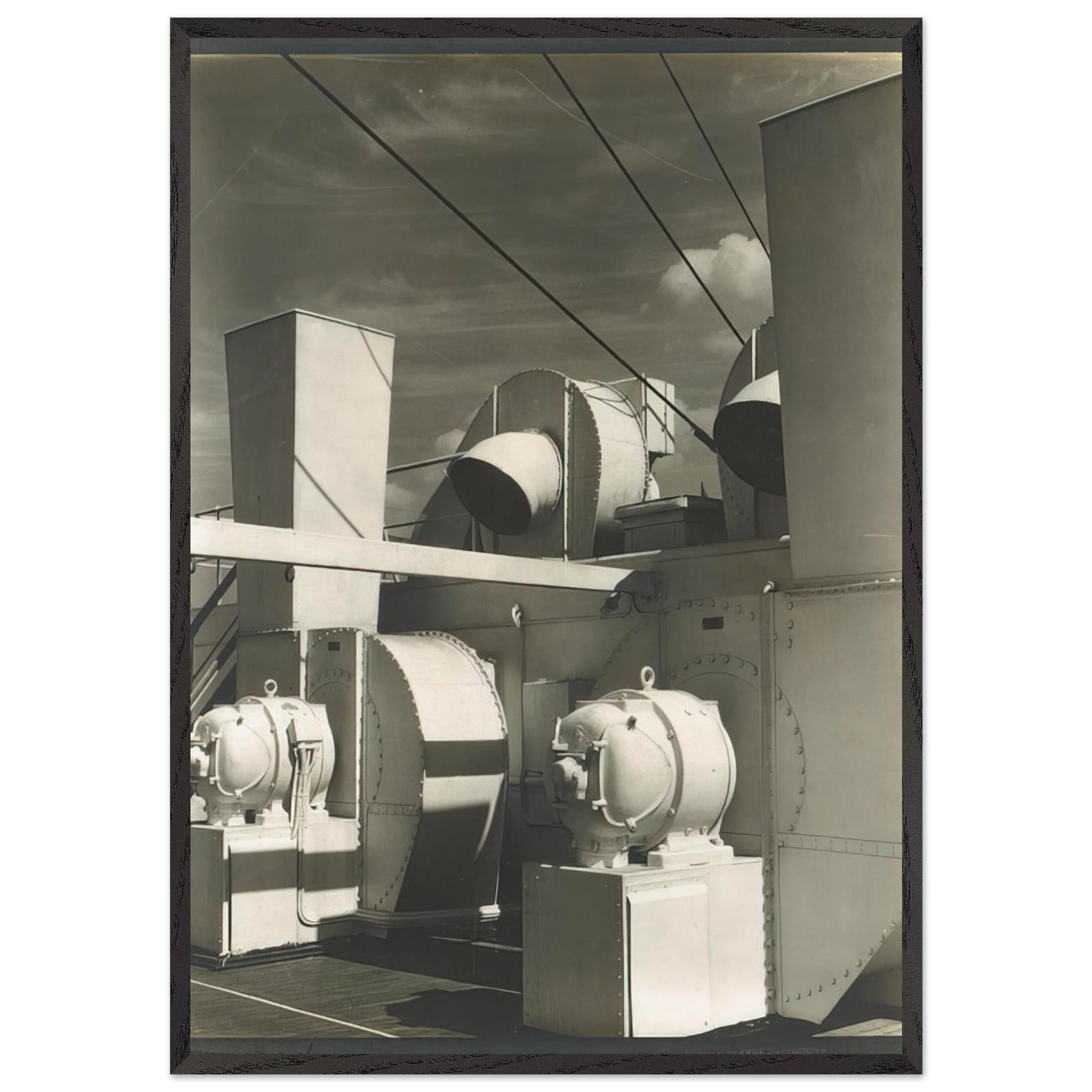 Upper Deck - 1928 - Charles Sheeler Framed Art Print – Black Wooden Frame - Default Title - -Framed Art Print