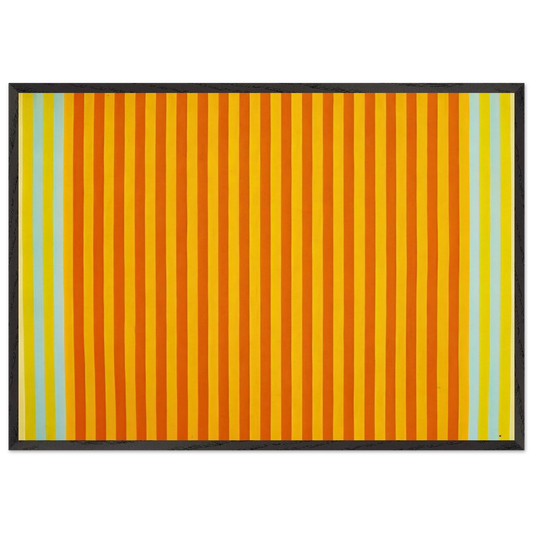 Sunball - 1960 - Gene Davis Framed Art Print – Black Wooden Frame - Default Title - -Framed Art Print