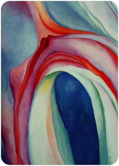 Music Pink and Blue II By Georgia O'Keeffe Pack of 10 Post Cards | Georgia O'Keeffe Post Cards | A6 (10.5 x 14.8 cm) - 4.1 x 5.8 inches