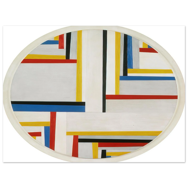 Fritz Glarner - Relational painting, Tondo #4 - 1946  75x100 cm / 30x40inches Fine Art Poster