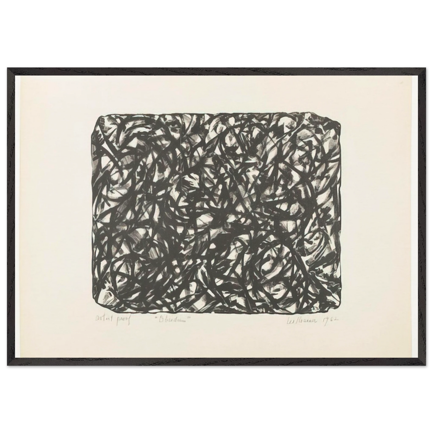 Obsidian - Lee Krasner Framed Art Print – Black Wooden Frame - Default Title - -Framed Art Print