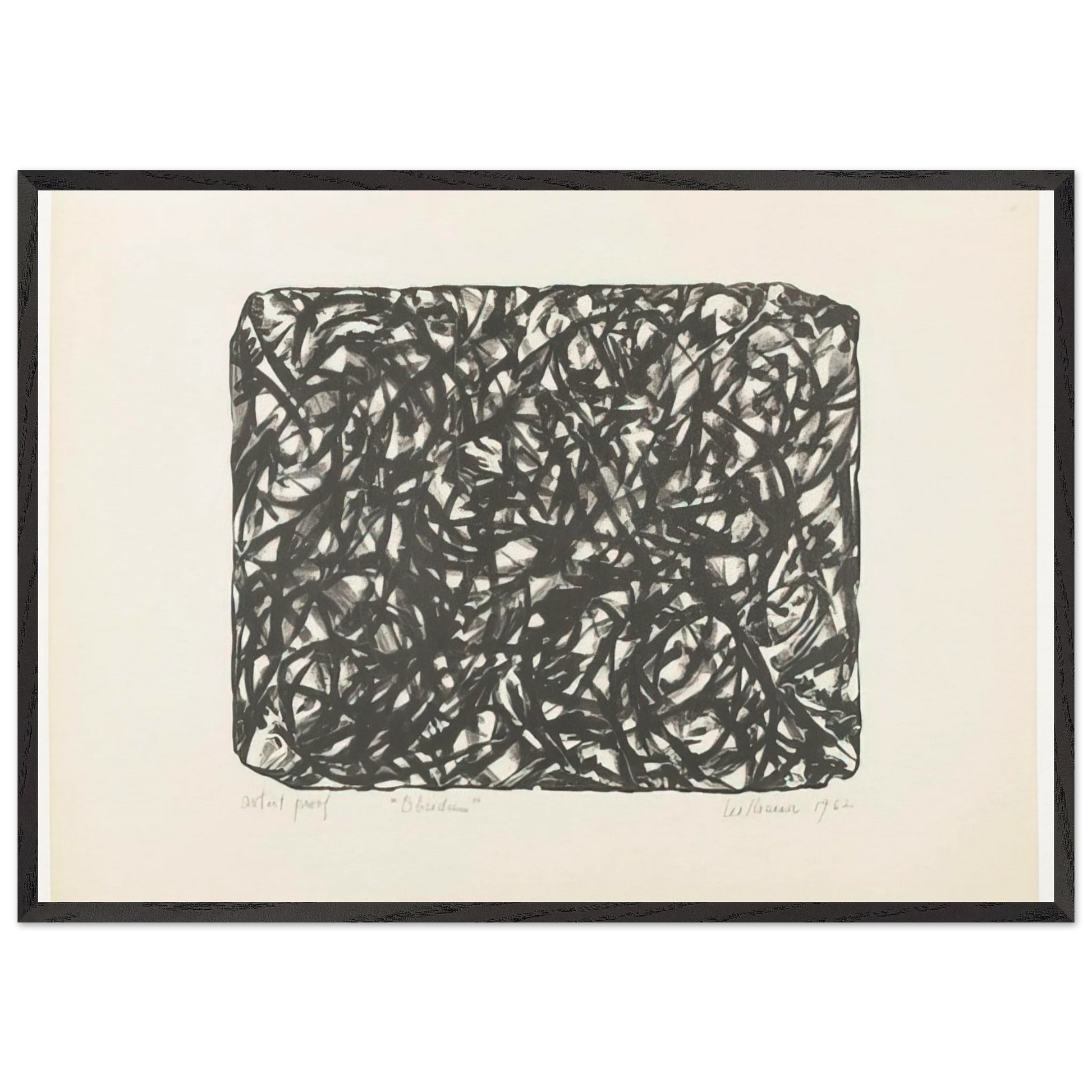 Obsidian - Lee Krasner Framed Art Print – Black Wooden Frame - Default Title - -Framed Art Print