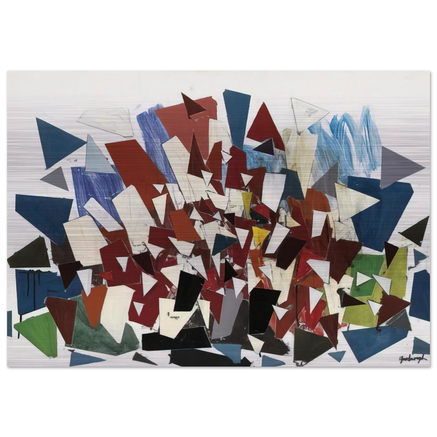 7--7--N - 1992 - Robert Goodnough Brushed Aluminum Print - 70x100 cm / 28x40 inches | Robert Goodnough Aluminum Print | Robert Goodnough Prints