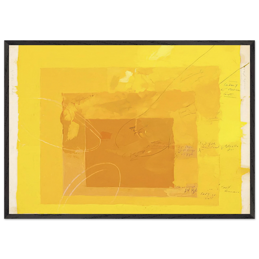 STUDY FOR HOMAGE TO THE SQUARE - Josef Albers Framed Art Print – Black Wooden Frame - Default Title - -Framed Art Print