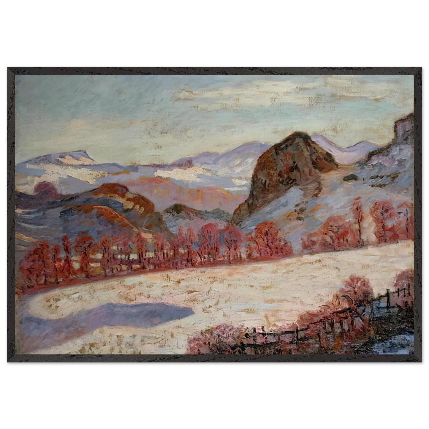 Saint-Sauves-dAuvergne - 1900 France - Armand Guillaumin Framed Art Print – Black Wooden Frame - Default Title - -Framed Art Print