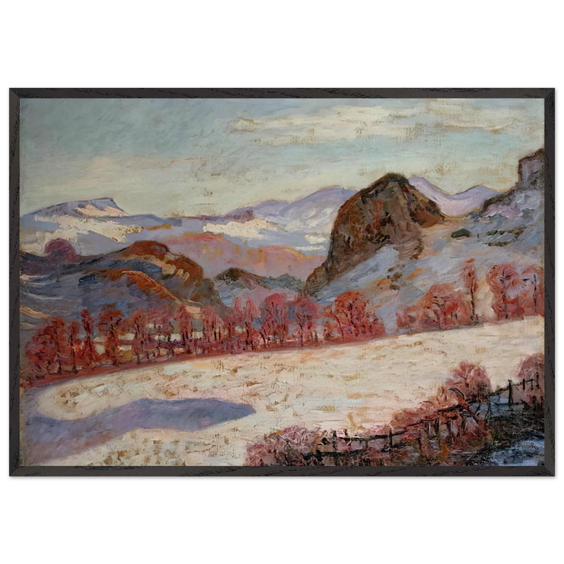 Saint-Sauves-dAuvergne - 1900 France - Armand Guillaumin Framed Art Print – Black Wooden Frame - Default Title - -Framed Art Print