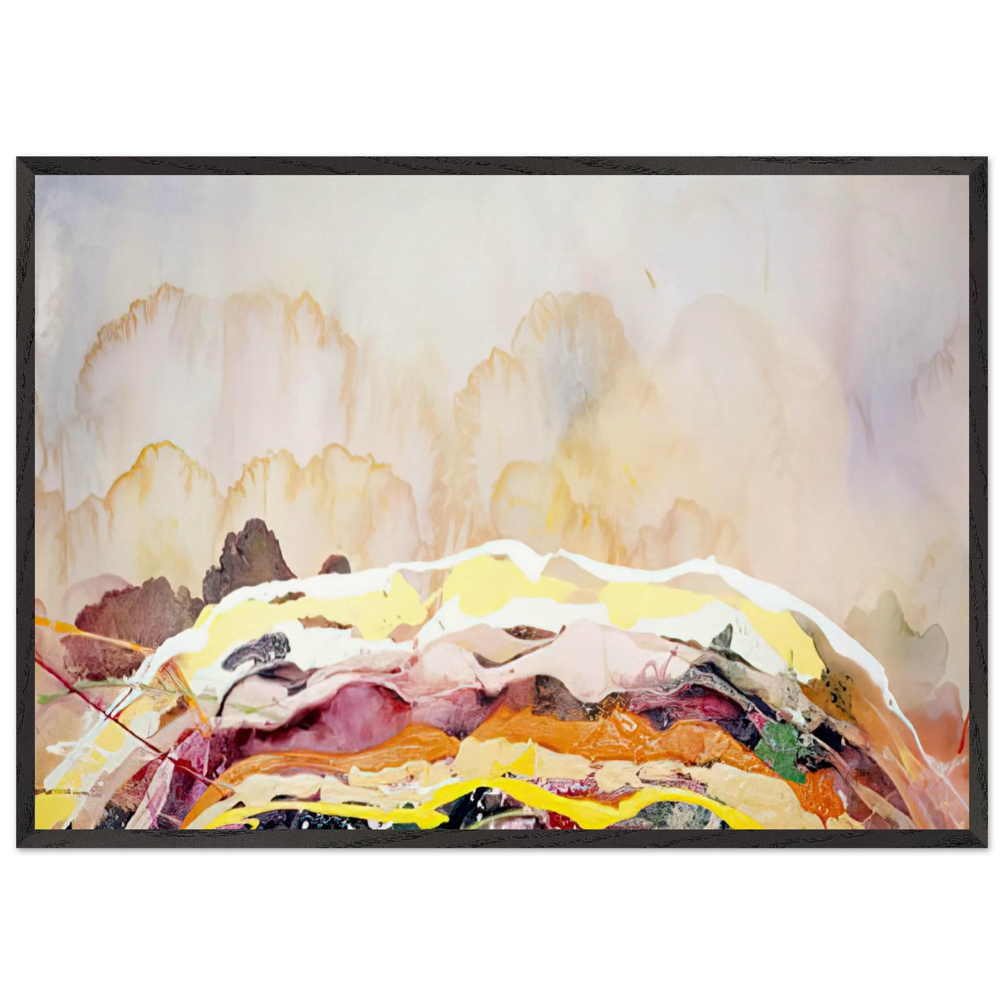 Danish Opera - 1969 - Ronnie Landfield Framed Art Print – Black Wooden Frame - Default Title - -Framed Art Print