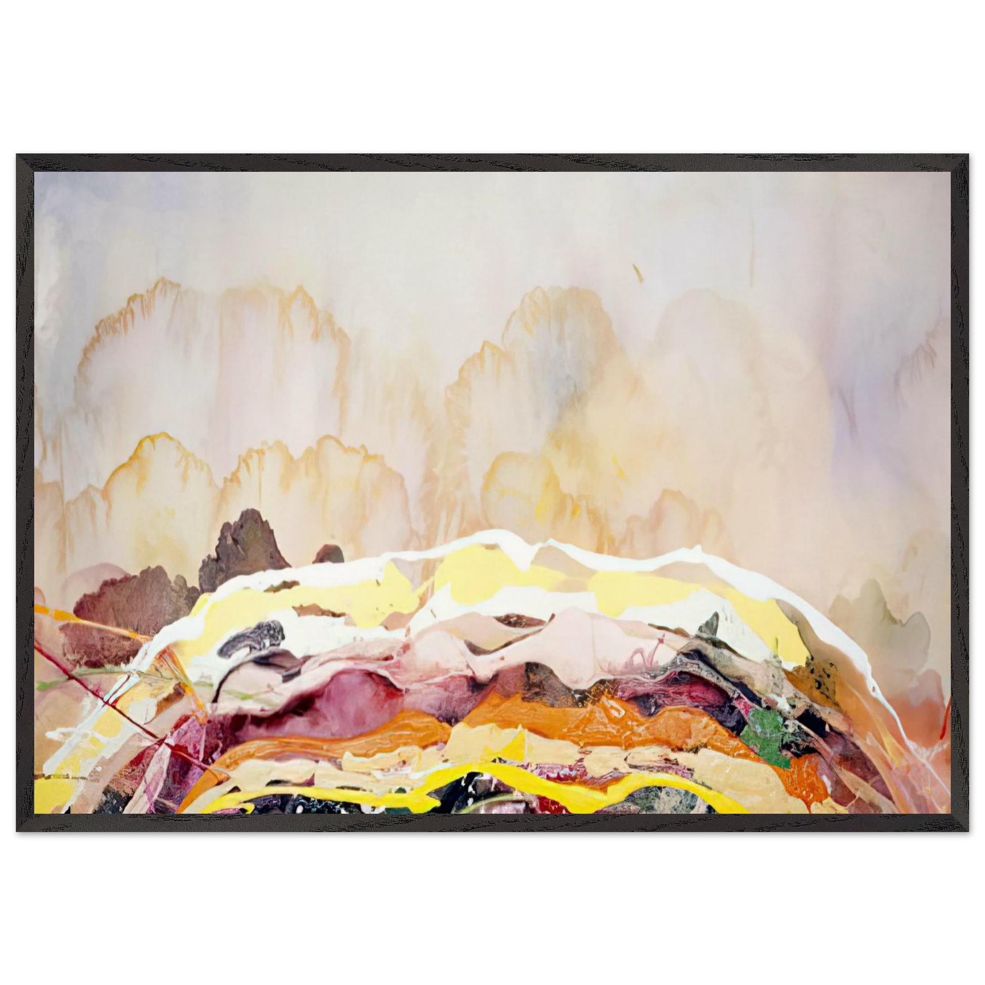 Danish Opera - 1969 - Ronnie Landfield Framed Art Print – Black Wooden Frame - Default Title - -Framed Art Print