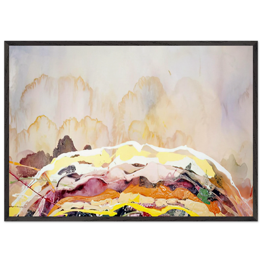 Danish Opera - 1969 - Ronnie Landfield Framed Art Print – Black Wooden Frame - Default Title - -Framed Art Print