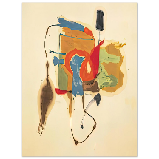 Helen Frankenthaler - Blue Form in a Scene, 1961- Wall Art - 21x29.7 cm / 8x12" - Fine Art Poster - -
