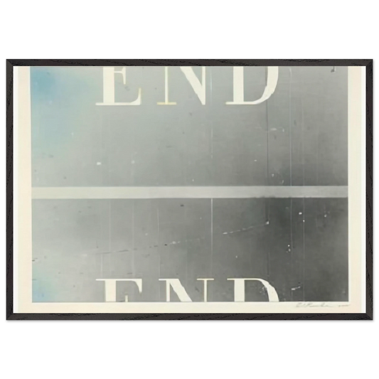 THE END 53 - Edward Ruscha Framed Art Print – Black Wooden Frame - Default Title - -Framed Art Print
