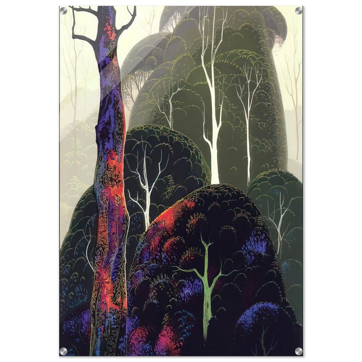 Early Autumn - Eyvind Earle Acrylic Print - 70x100 cm / 28x40″ inches