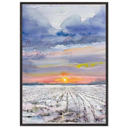 THE EVENING OF ALL DAYS THE DAY OF ALL EVENINGS 2014 0 - Anselm Kiefer Framed Art Print – Black Wooden Frame - Default Title - -Framed Art Print