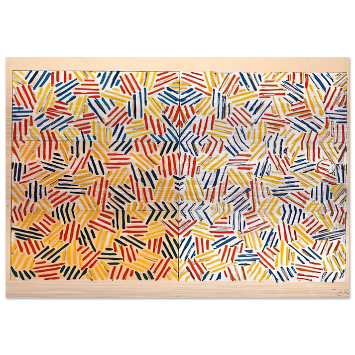 CORPSE AND MIRROR 1969 0 - Jasper Johns Brushed Aluminum Print - 70x100 cm / 28x40 inches | Jasper Johns Aluminum Print | Jasper Johns Prints