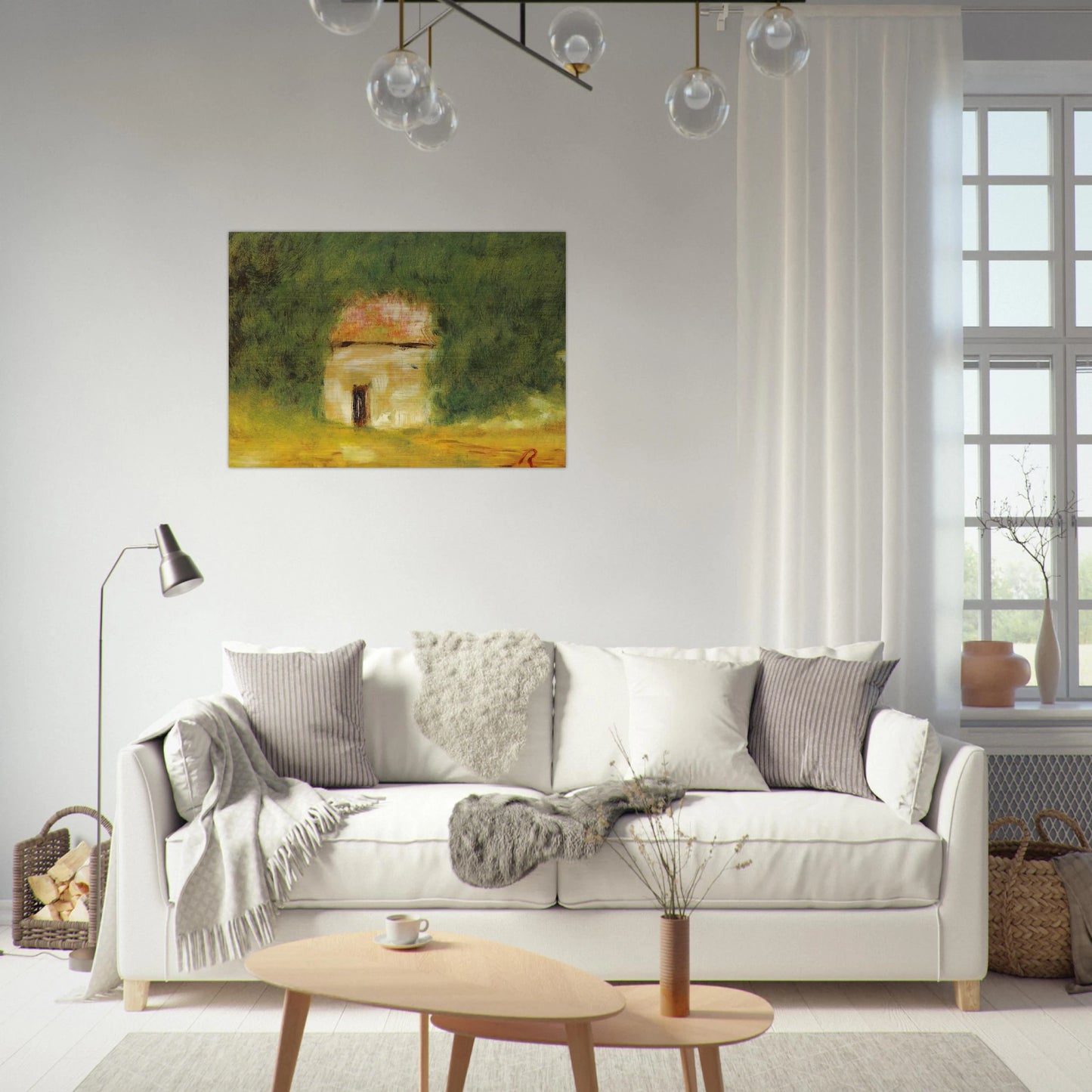 The Little House - Pierre-Auguste Renoir Brushed Aluminum Print - 70x100 cm / 28x40 inches | Pierre-Auguste Renoir Aluminum Print | Pierre-Auguste Renoir Prints