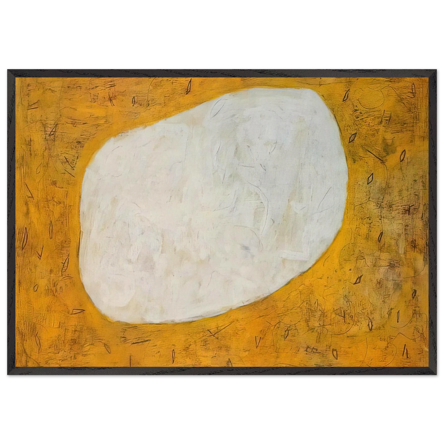 Homage to Dubuffet I - 1952 - Gene Davis Framed Art Print – Black Wooden Frame - Default Title - -Framed Art Print