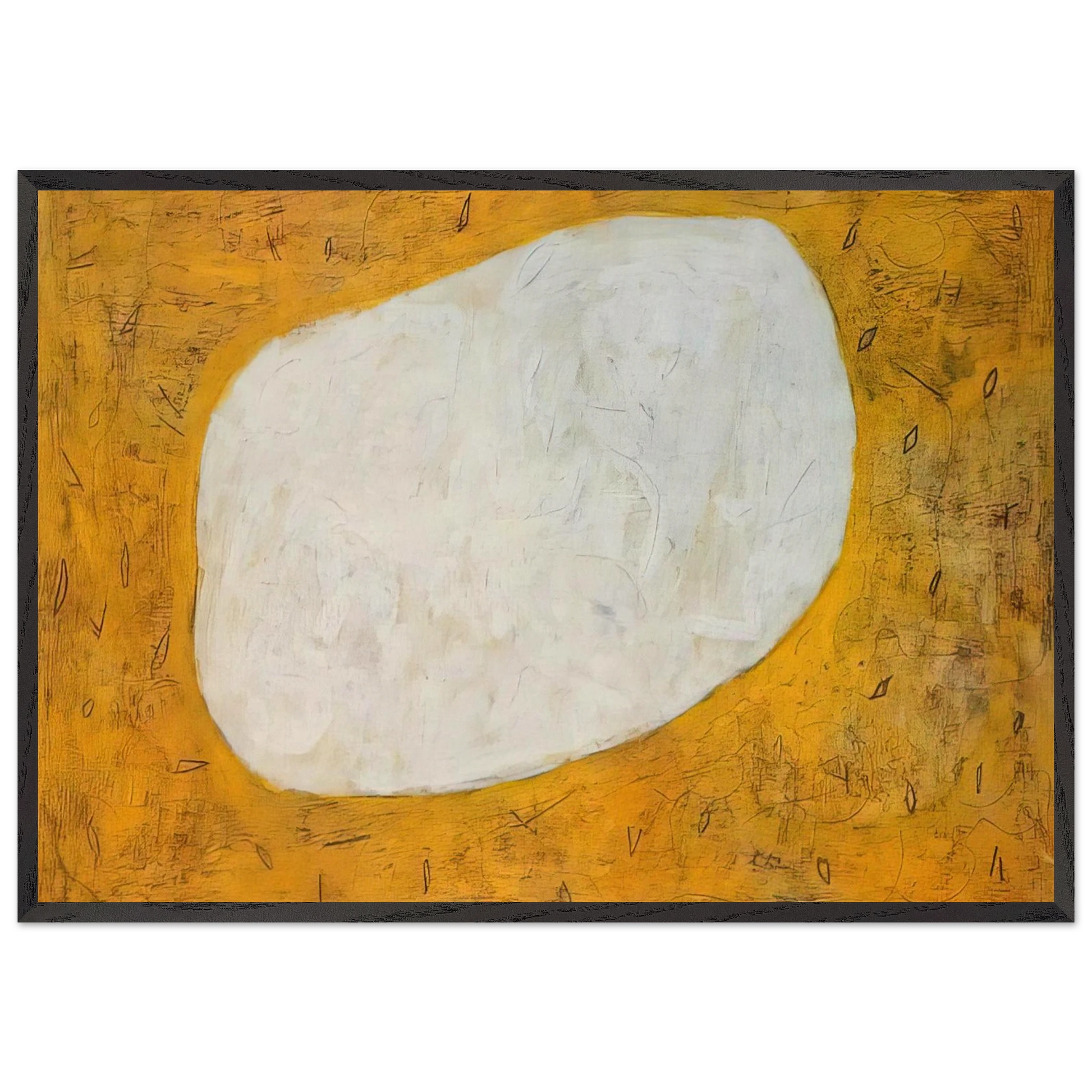 Homage to Dubuffet I - 1952 - Gene Davis Framed Art Print – Black Wooden Frame - Default Title - -Framed Art Print