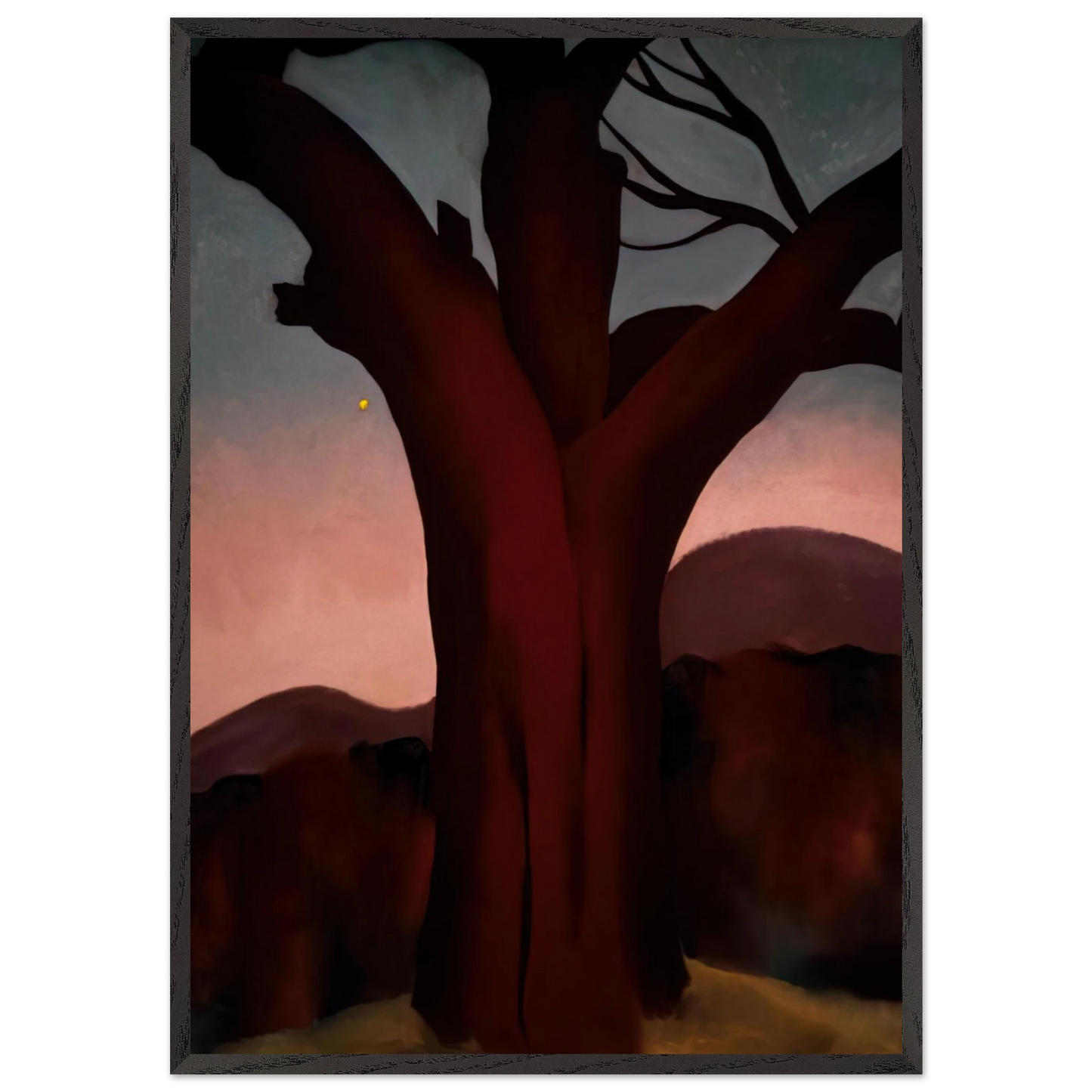Autumn Trees - Chestnut Tree - Georgia OKeeffe 70x100 cm / 28x40 inches Framed Art Print – Black Wooden Frame