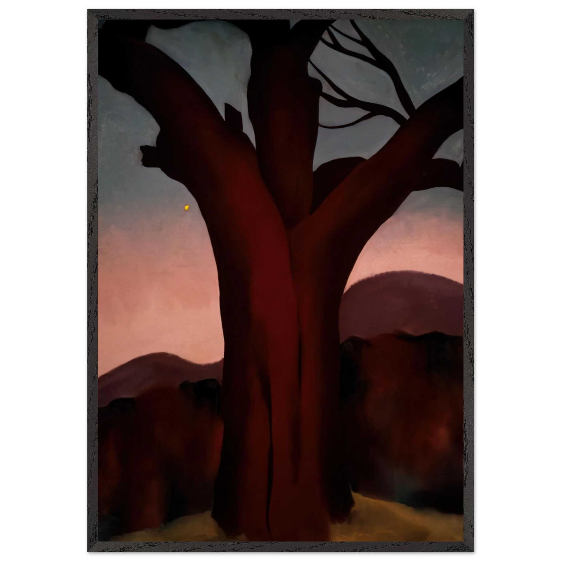 Autumn Trees - Chestnut Tree - Georgia OKeeffe 70x100 cm / 28x40 inches Framed Art Print – Black Wooden Frame