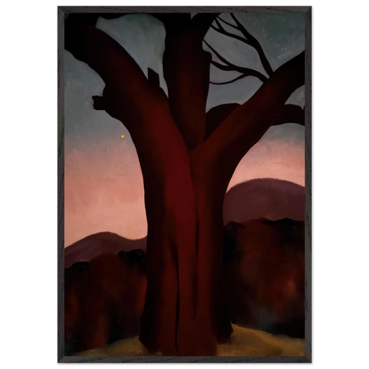 Autumn Trees - Chestnut Tree - Georgia OKeeffe 70x100 cm / 28x40 inches Framed Art Print – Black Wooden Frame