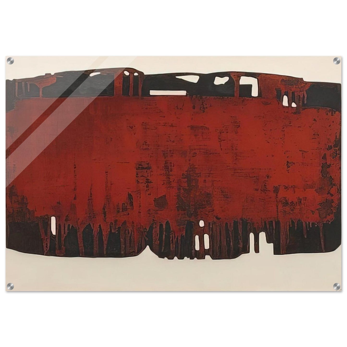 Composition rouille et noire XXV - 1974 - Pierre Soulages Acrylic Print - 70x100 cm / 28x40″ inches | Pierre Soulages Wall Art | Pierre Soulages Prints