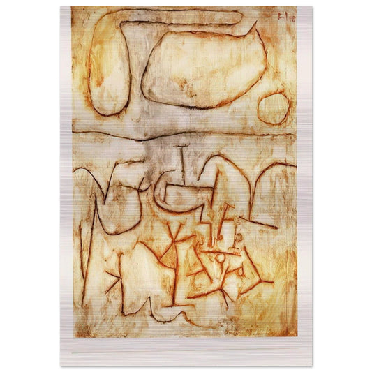 HISTORIC GROUND 1939 - Paul Klee Brushed Aluminum Print - 70x100 cm / 28x40 inches | Paul Klee Aluminum Print | Paul Klee Prints