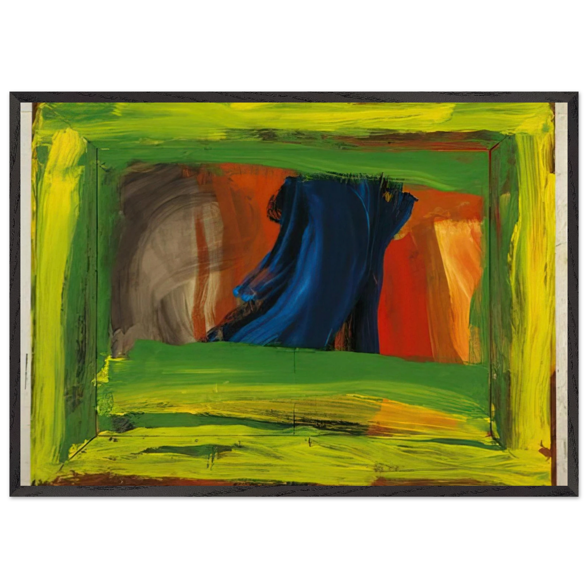 Night and Day - 1999 - Howard Hodgkin Framed Art Print – Black Wooden Frame - Default Title - -Framed Art Print