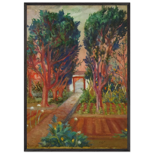 THE VEGETABLE GARDEN OF LLANER - Salvador Dali Framed Art Print – Black Wooden Frame - Default Title - -Framed Art Print