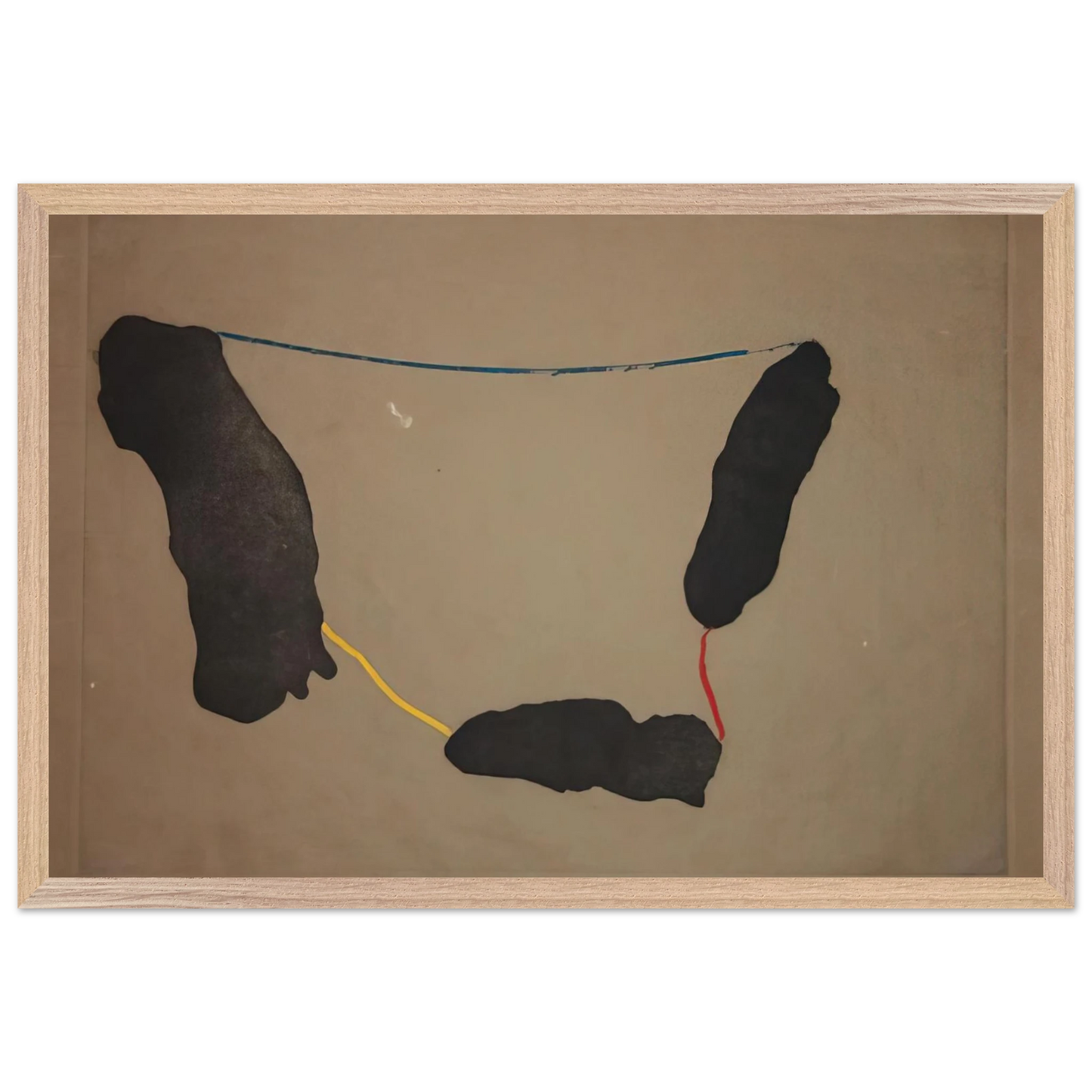 Helen Frankenthaler - Connected By Joy - 1973 Wall art - A1 (59.4 x 84.1  cm) - Premium Wooden Framed Poster With Fine Art Paper - Black frame
