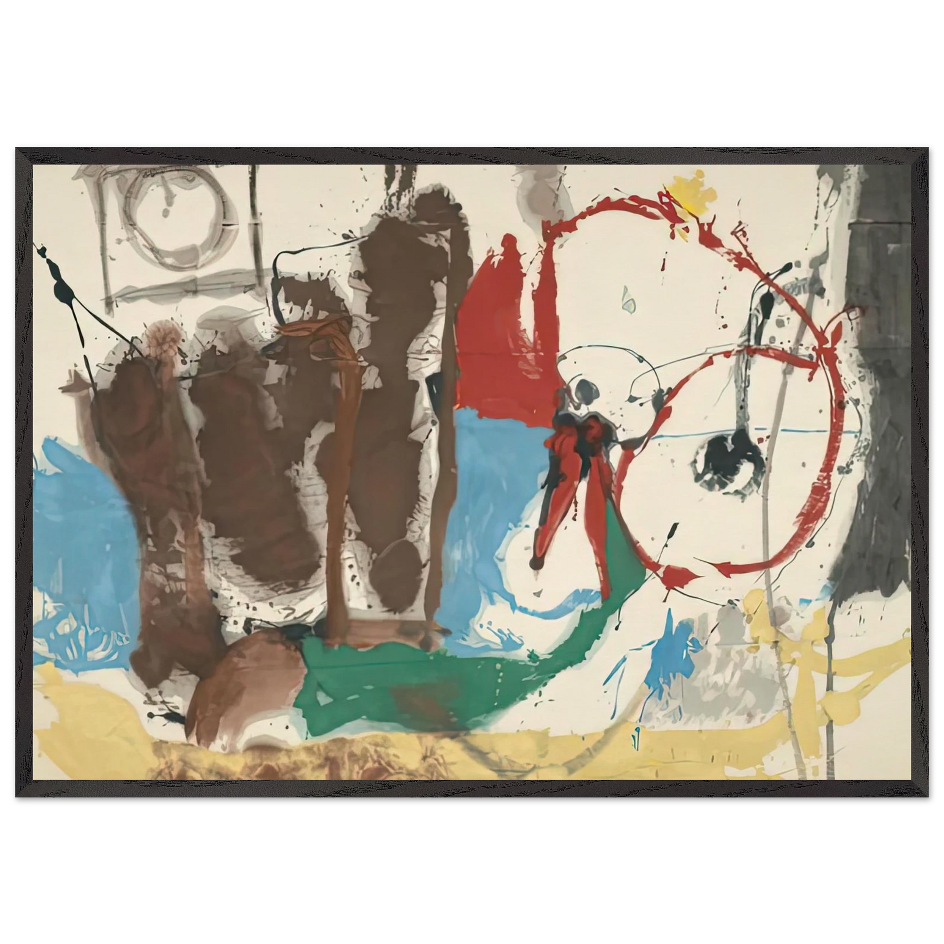 Mother Goose Melody 1959- - Helen Frankenthaler Framed Art Print – Black Wooden Frame - Default Title - -Framed Art Print