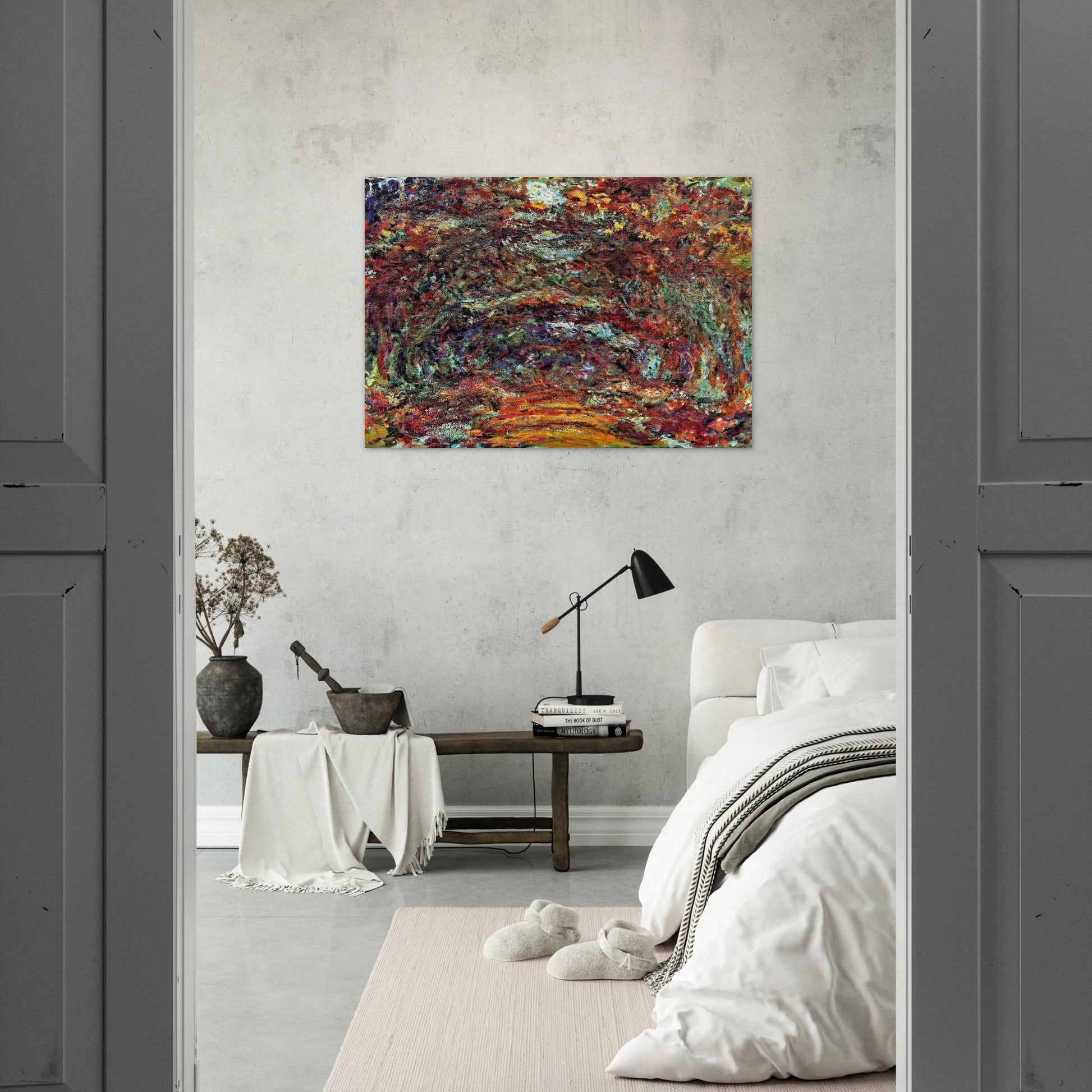 The Rose Path, Giverny - claude monet Brushed Aluminum Print - 70x100 cm / 28x40 inches | claude monet Aluminum Print | claude monet Prints