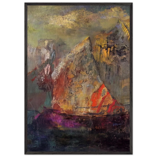 A BOAT 1 - Odilon Redon Framed Art Print – Black Wooden Frame - Default Title - -Framed Art Print