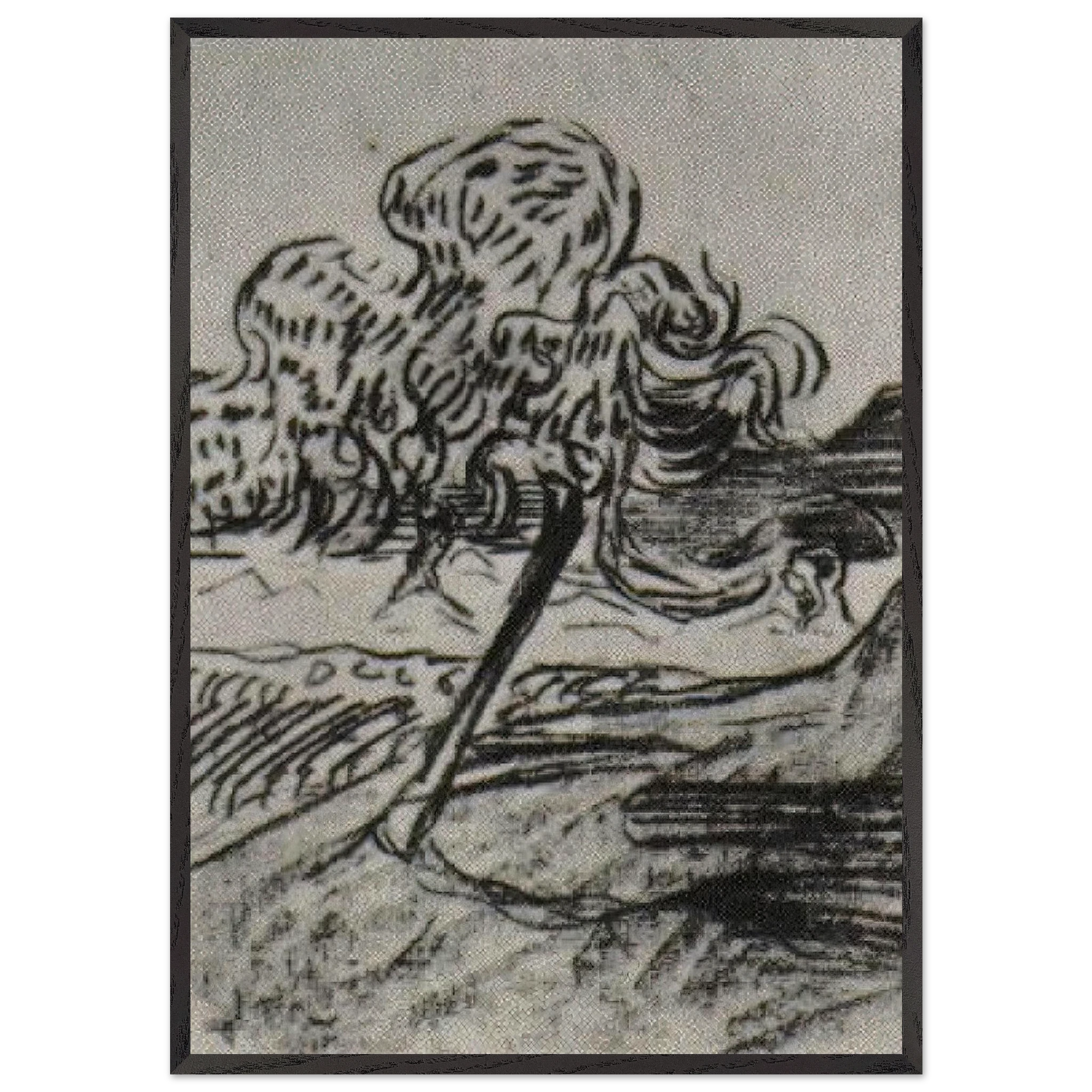 Study of a Fruit Tree - Vincent van Gogh Framed Art Print – Black Wooden Frame - Default Title - -Framed Art Print