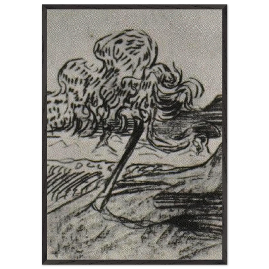 Study of a Fruit Tree - Vincent van Gogh Framed Art Print – Black Wooden Frame - Default Title - -Framed Art Print