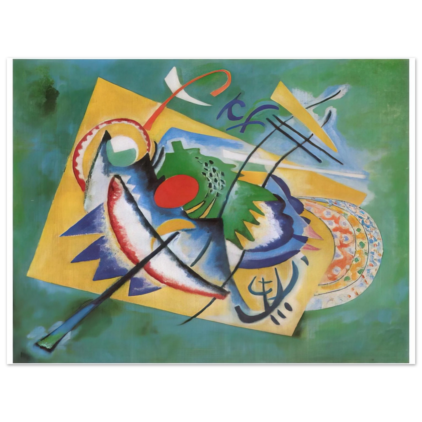 Wassily Kandinsky - RED OVAL 1920 Fine Art Poster - Default Title