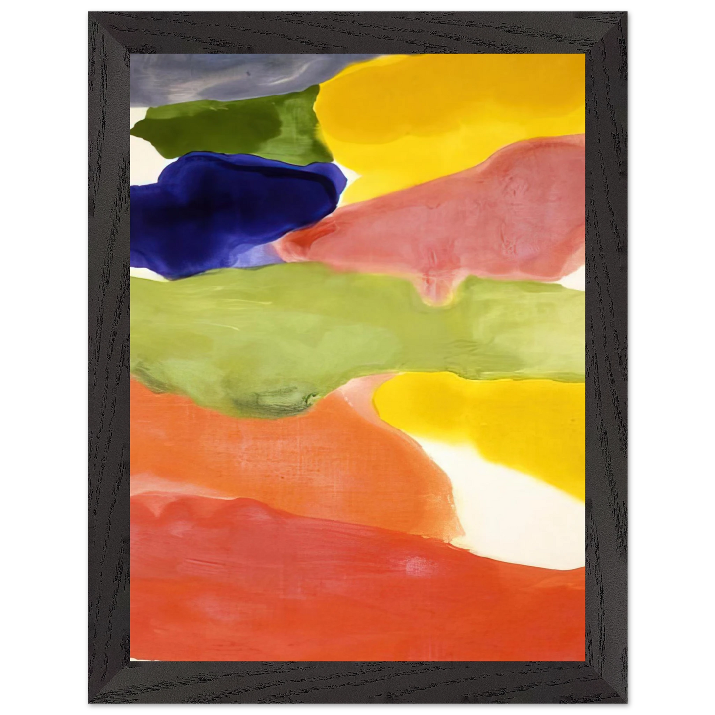 Helen Frankenthaler - Tutti-Fruitti - 1966 Wall art - 27x35 cm / 11x14 inches - Premium Wooden Framed Poster With Fine Art Paper - Black frame