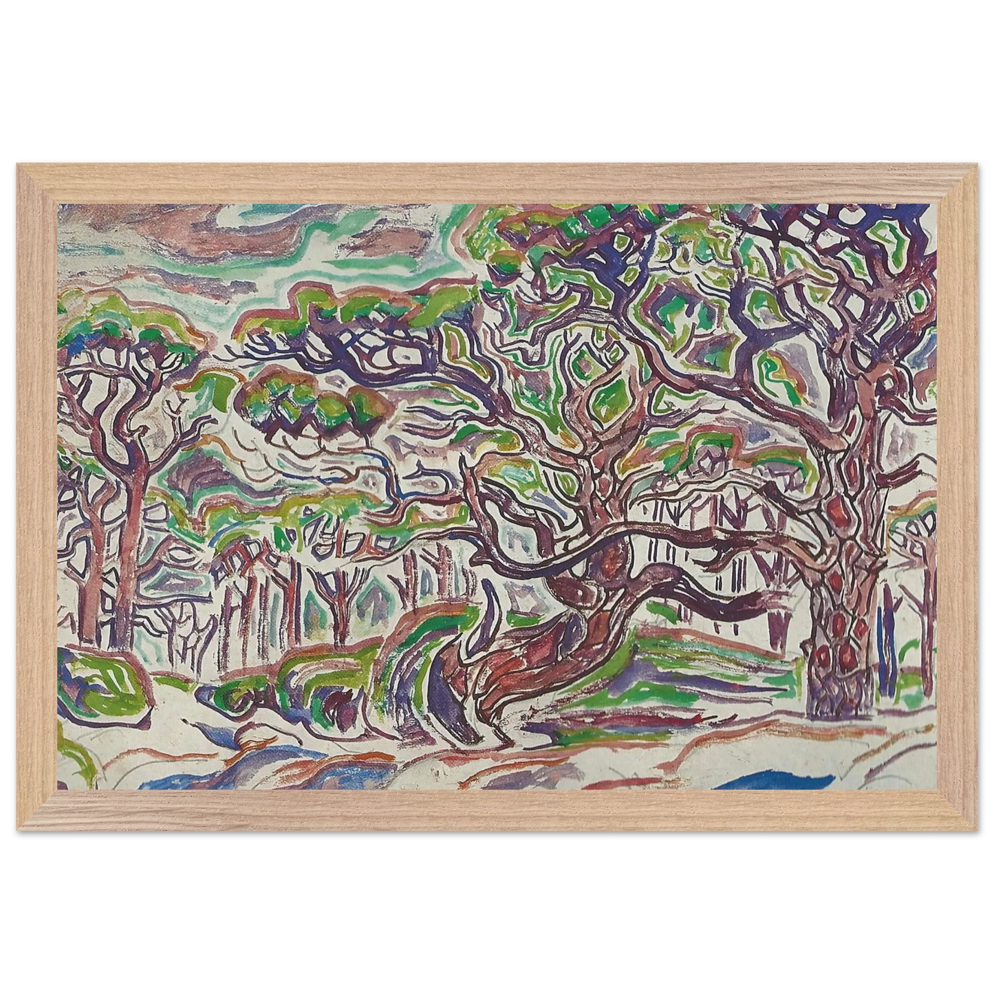 Walter Inglis Anderson - Walter Anderson Wall art - 28x43  cm / XL (11x17 Inches) - Premium Wooden Framed Poster With Fine Art Paper - Wood frame