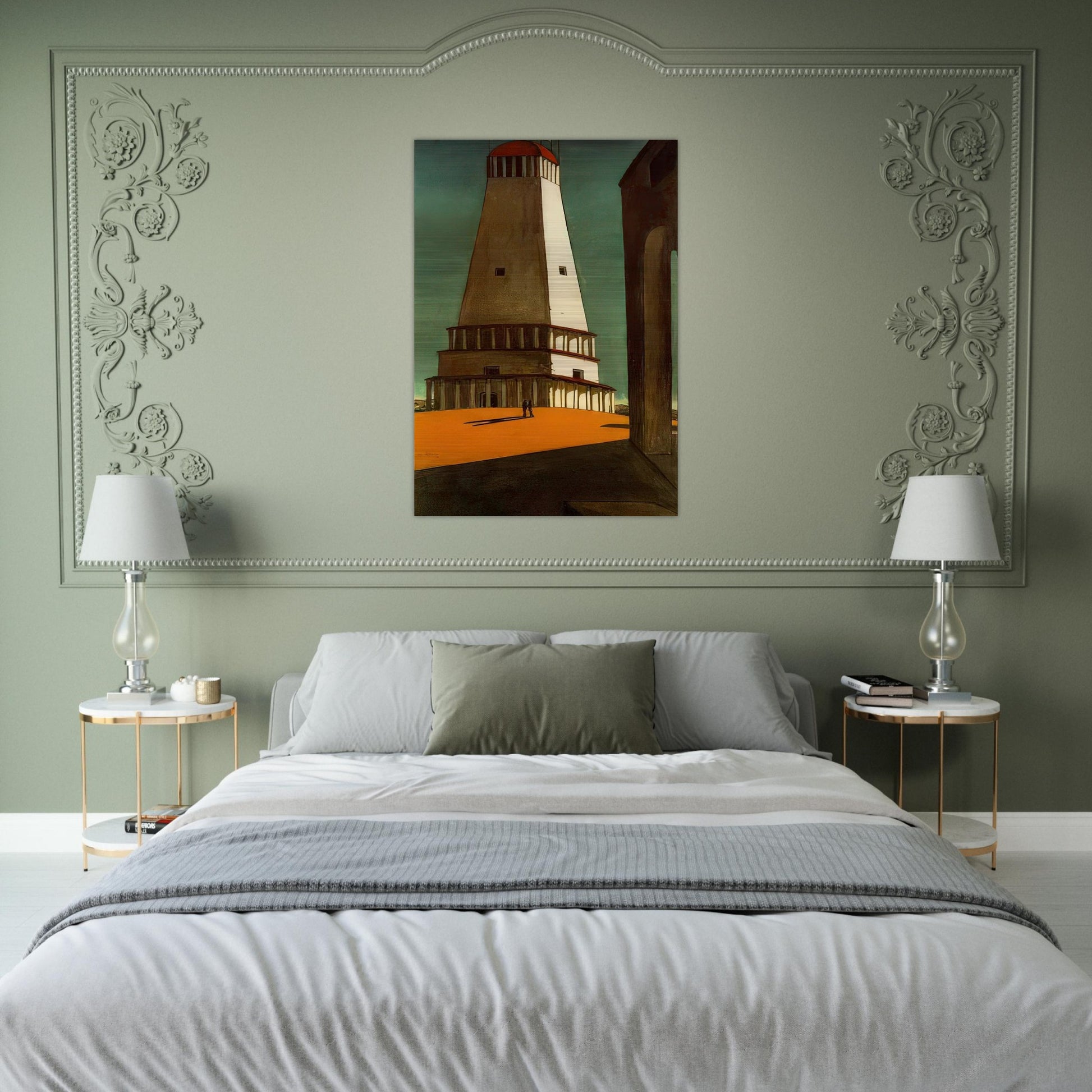 THE NOSTALGIA OF THE INFINITE 1913 - Giorgio de Chirico Brushed Aluminum Print - 70x100 cm / 28x40 inches | Giorgio de Chirico Aluminum Print | Giorgio de Chirico Prints