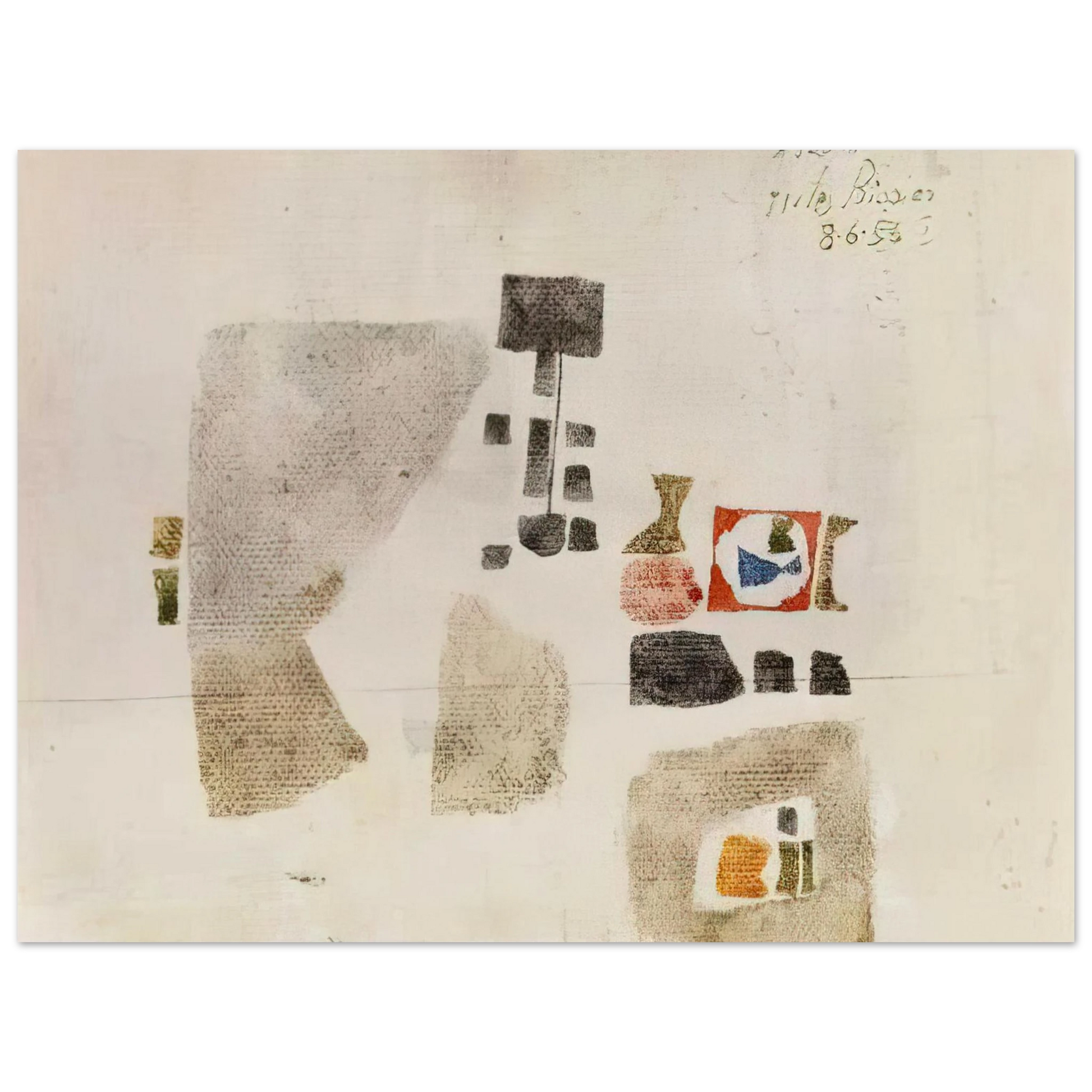 Julius Bissier - Komposition - 1956 Fine Art Poster - Default Title