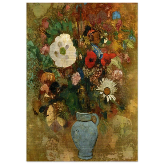 BOUQUET OF FLOWERS 1 - Odilon Redon Brushed Aluminum Print - 70x100 cm / 28x40 inches | Odilon Redon Aluminum Print | Odilon Redon Prints